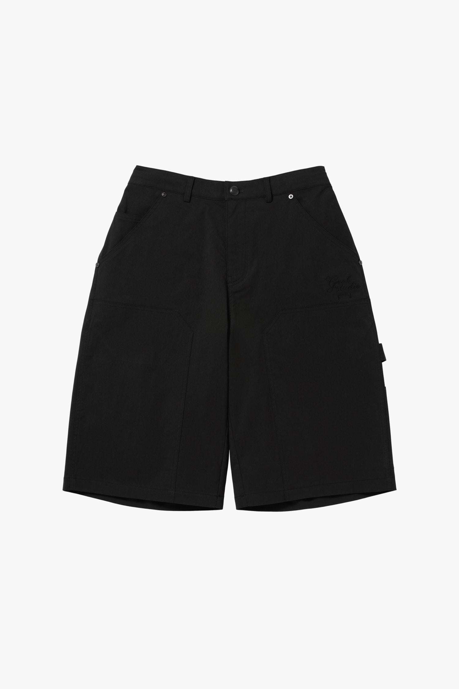 SCRIPT CHINO LONG SHORTS-BLACK - 상세 이미지 2