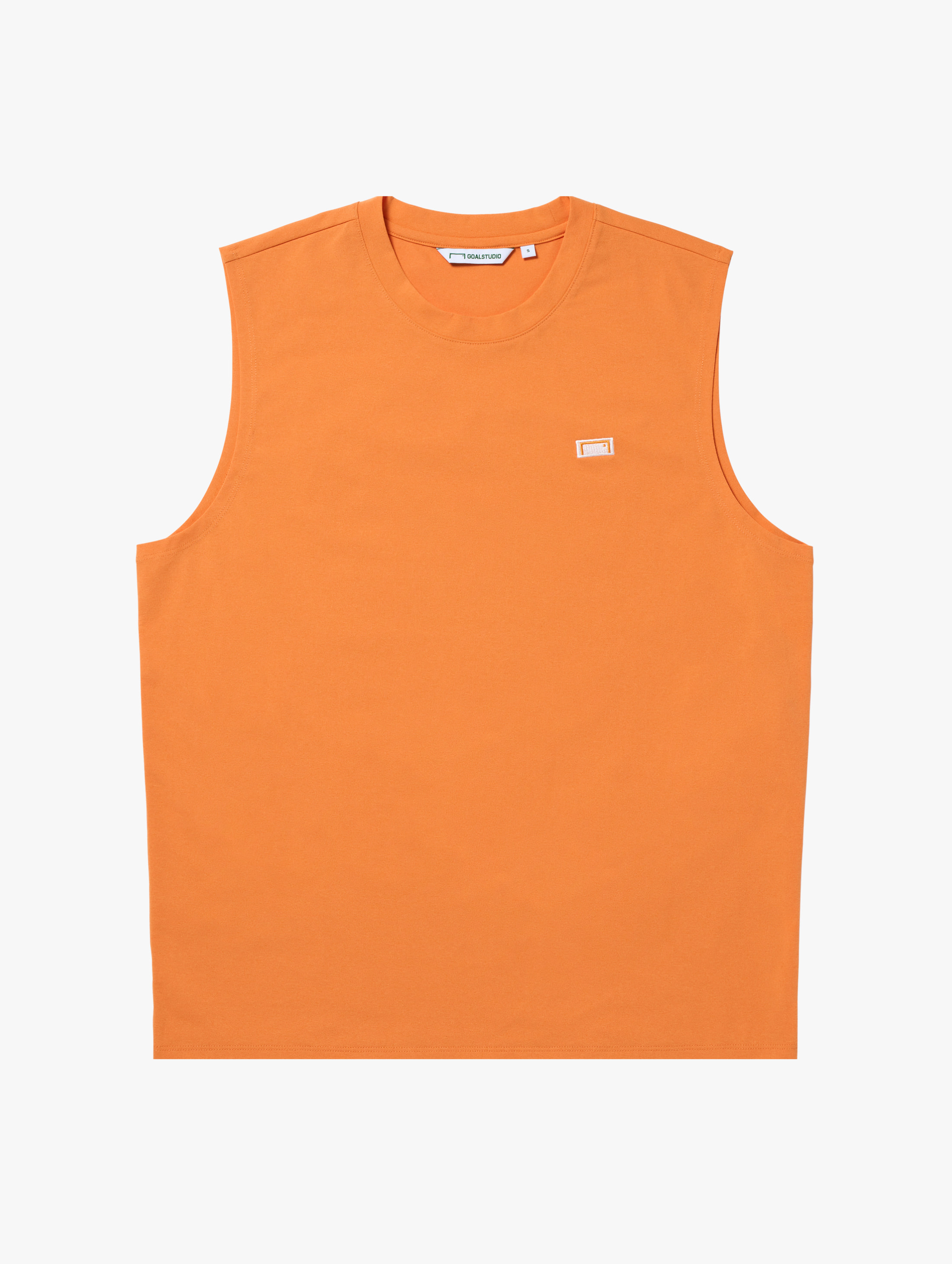 AIR DRY BOX LOGO SLEEVELESS-ORANGE - 상품 이미지