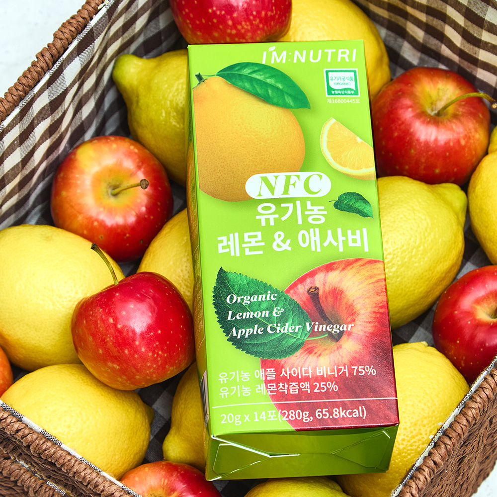 아임뉴트리 스페인산 유기농 레몬 애사비 천연사과식초 280ml, 2개 - 상세 이미지 2