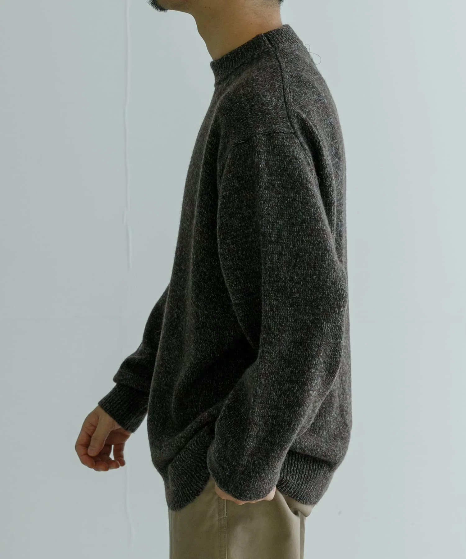 어반 리서치 URBAN RESEARCH MIX MOULINE KNIT 남성 니트 4컬러 이미지 6