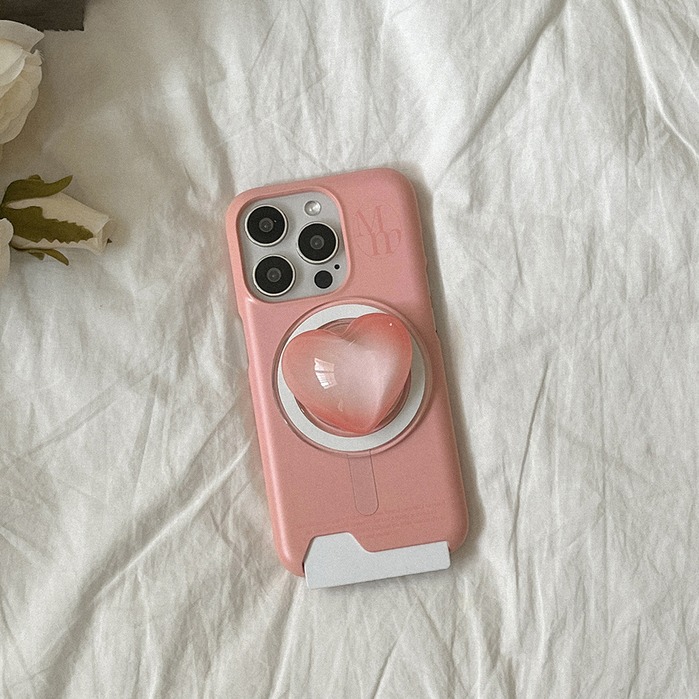 [mm] blossom 무지 맥세이프 카드 폰케이스 아이폰 16 프로 하드 - 상세 이미지 2