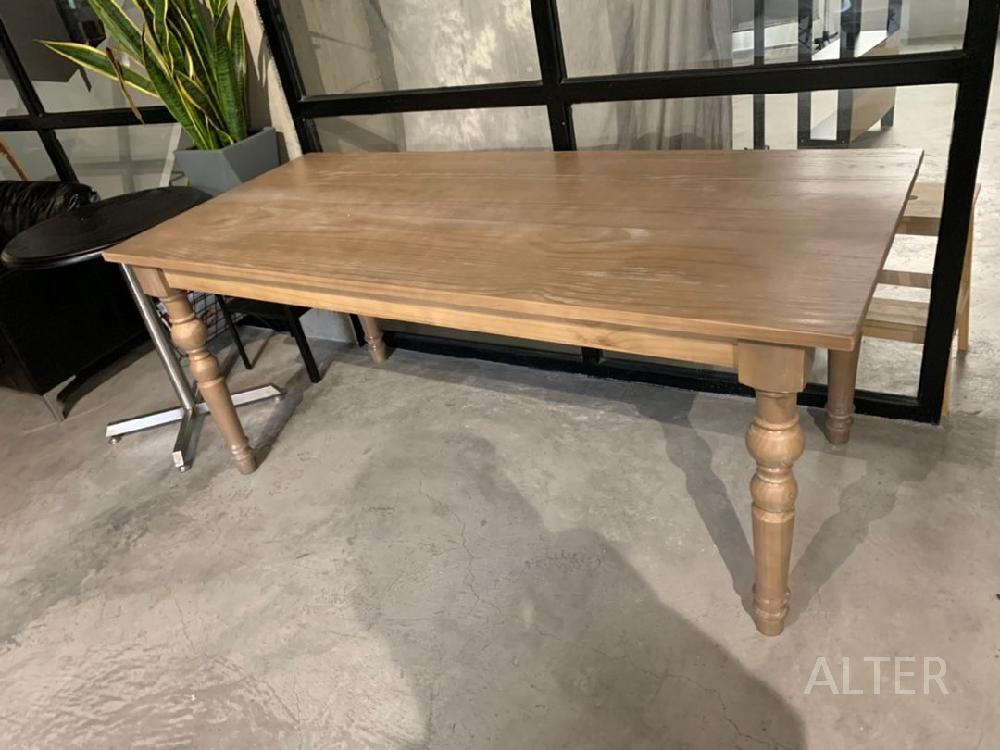 통나무 식탁 빈티지 긴테이블 엔틱가구 우드 120x60x75cm - 상세 이미지 5