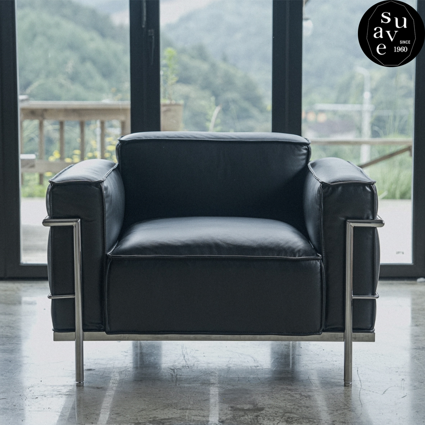 수아브 FLORA 소파 1인 SOLO 고급 천연구스 풀그레인 아닐린 천연면피