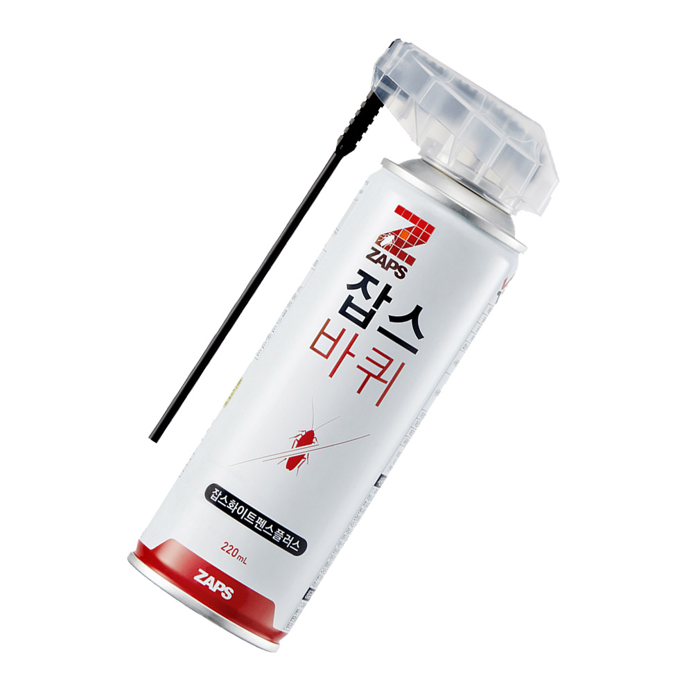 거품형 에어로솔 바퀴약 잡스 화이트펜스 플러스 개미 바퀴 캠핑용 해충방지 220ml, 1개 : 잡스몰 잡스MALL
