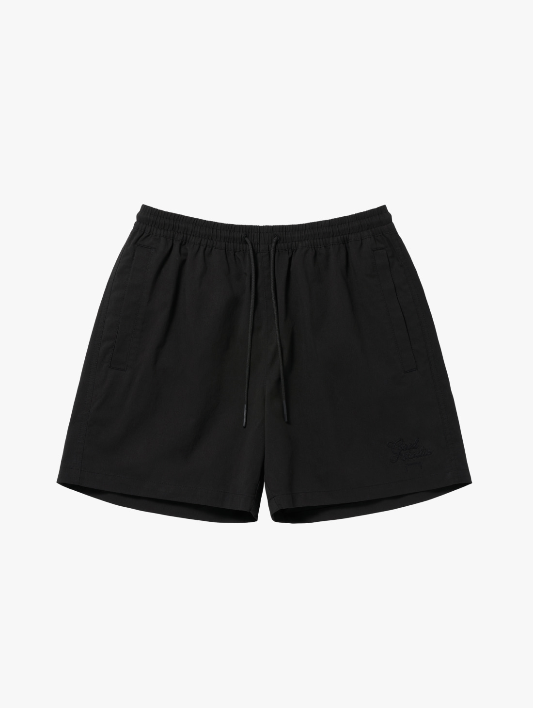 SCRIPT CHINO SHORTS-BLACK - 상품 이미지