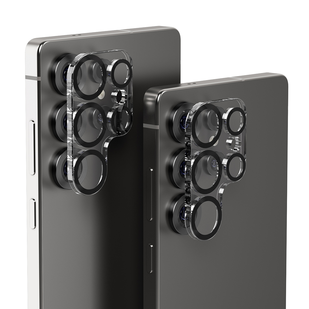 아이엠듀 카메라 보호 필름 풀커버 강화유리 빛번짐 방지 블랙 갤럭시S25 울트라, 2매입