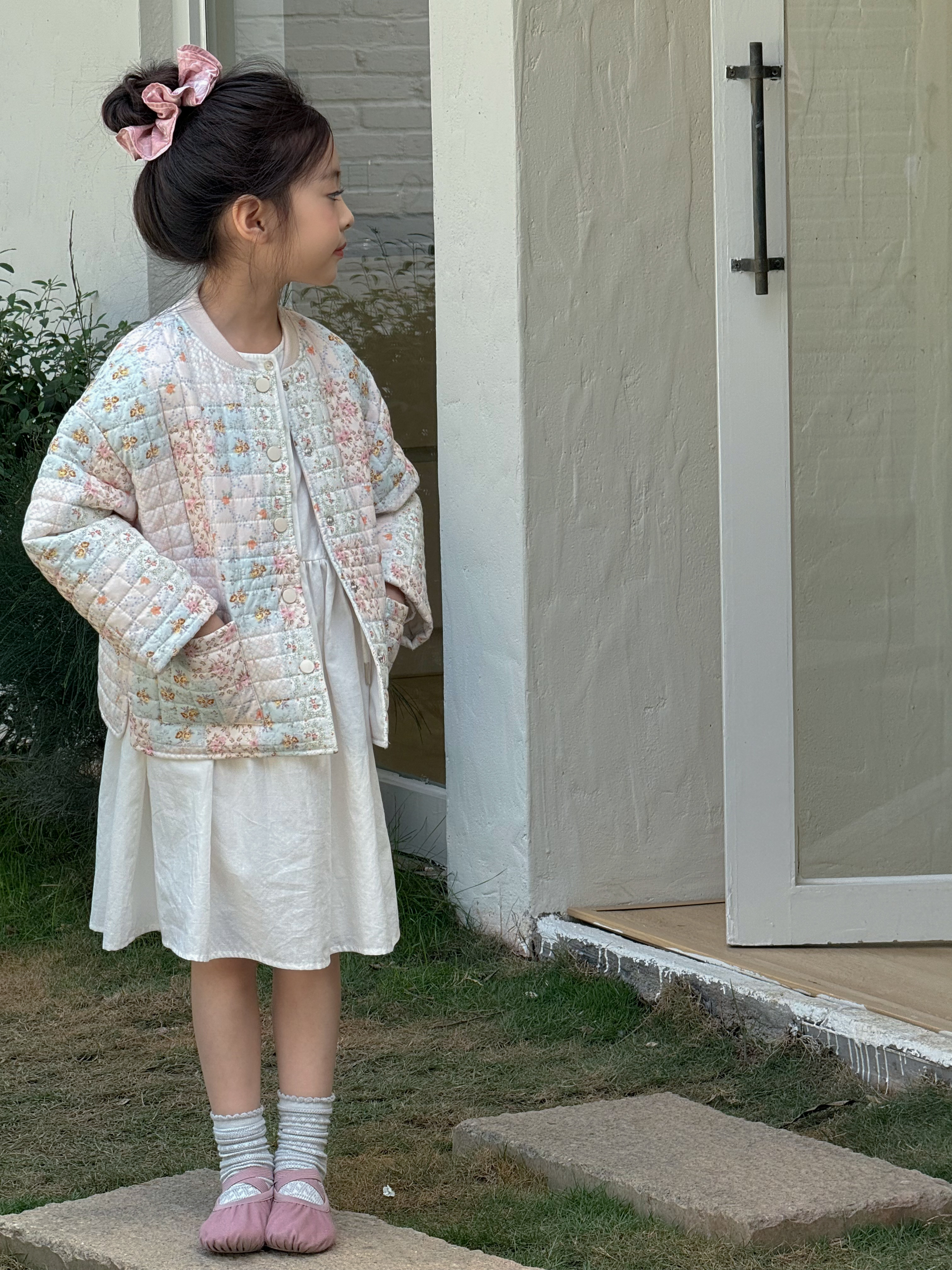 Irene's Closet 레이스 테이프 핀턱 긴팔 미디 드레스 유아 주니어 봄 간절기 이미지 8