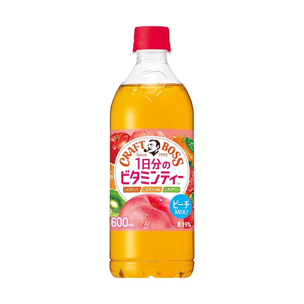 산토리 보스 1일 비타민티 홍차 피치믹스 600ml