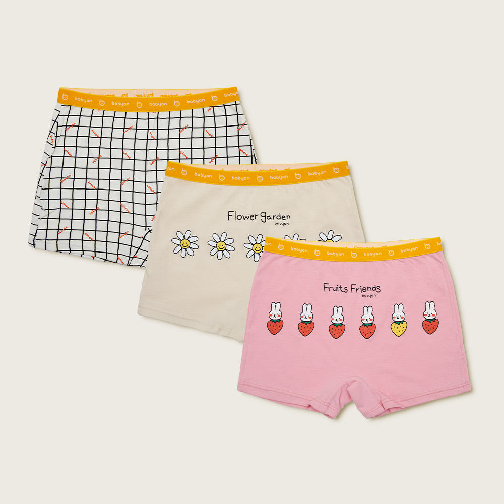 [슈퍼적립] 베이비앙 국내산 무형광 40수 면 아기 삼각 여아 남아 유아팬티&드로즈 3종세트