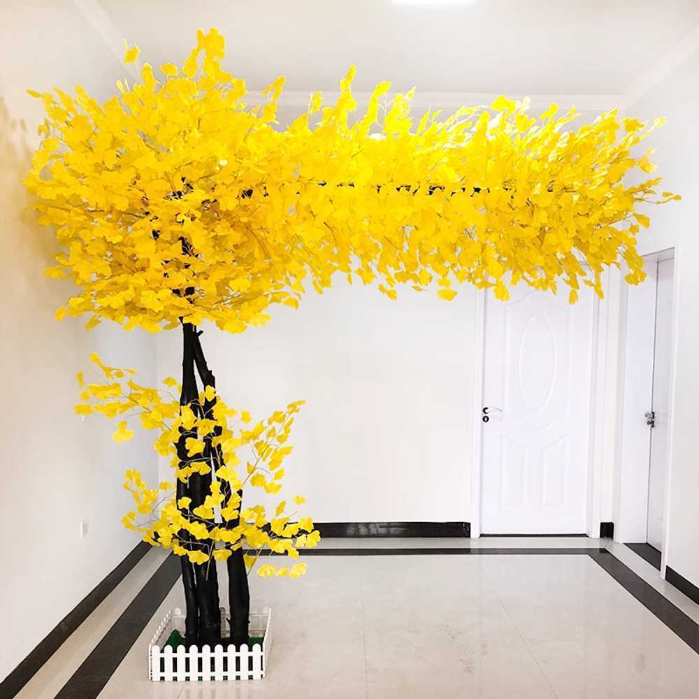 인조 은행나무 생화같은조화 배경 장식 촬영 소품 원형 150x180cm - 상세 이미지 2