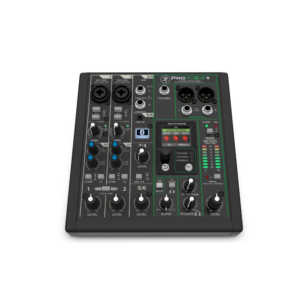 MACKIE ProFx6v3+ 플러스 6채널 맥키 블루투스 오디오인터페이스 오디오믹서