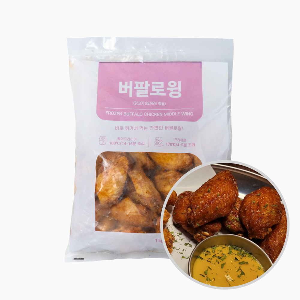 아토 버팔로스틱 치킨 닭날개 매콤 핫윙 핫봉 1kg, 1개 - 상세 이미지 2