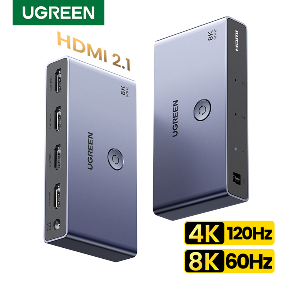 유그린 3대1 8K 60Hz HDMI 2.1 스위치 선택기 CM624 - 상세 이미지 2