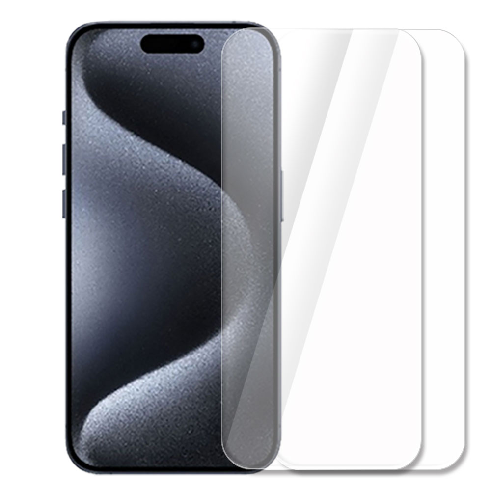 강화유리필름 아이폰15 프로, 2매입 - 상품 이미지