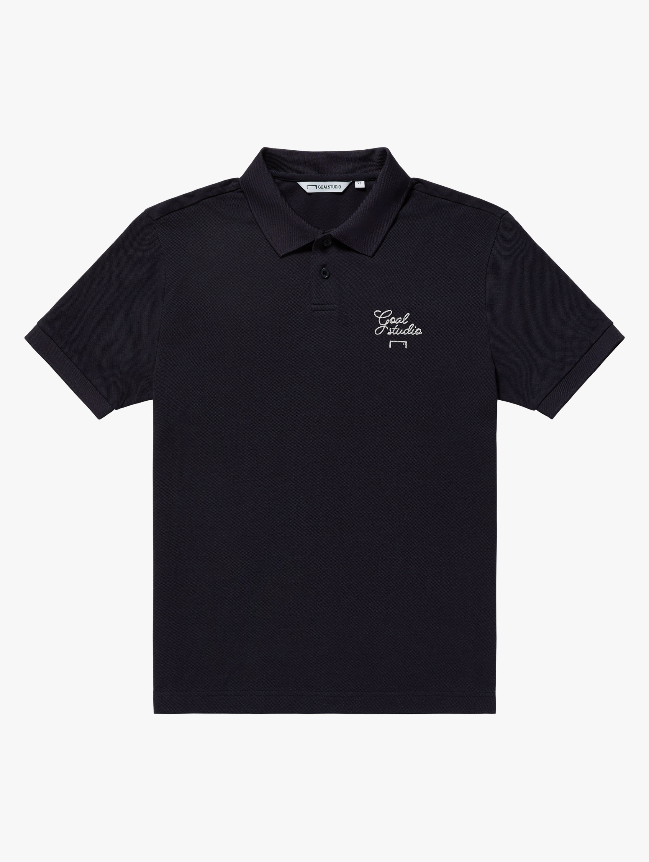 SCRIPT PIQUE POLO SHIRT-NAVY - 상품 이미지