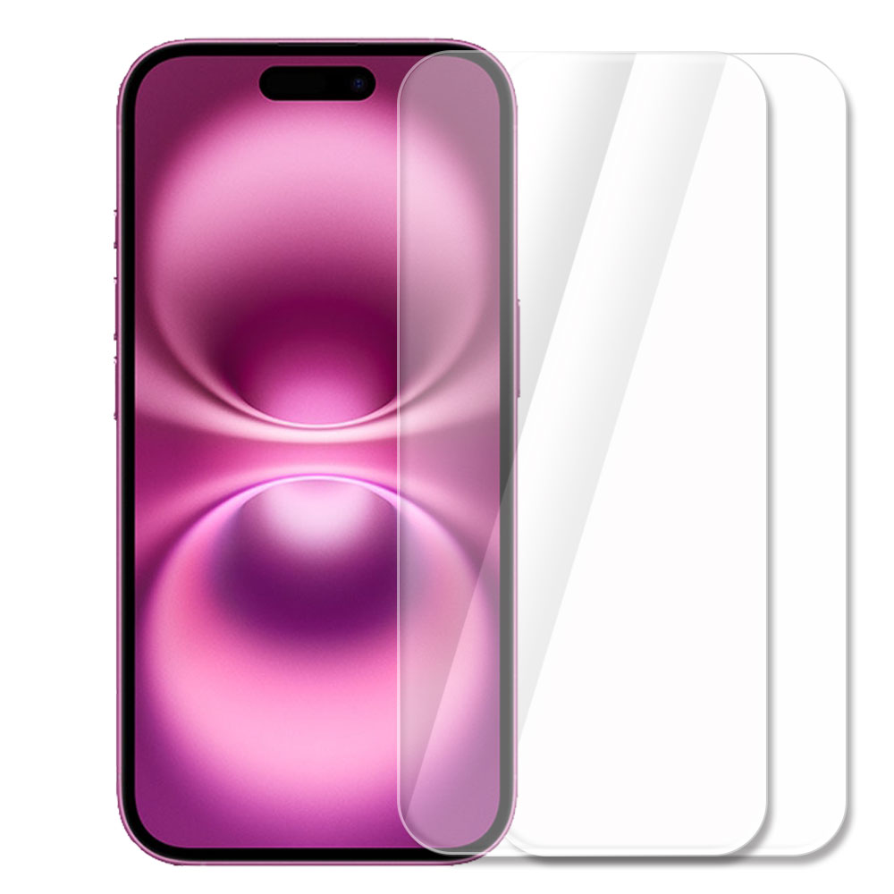 강화유리필름 아이폰16 플러스, 2매입 - 상품 이미지