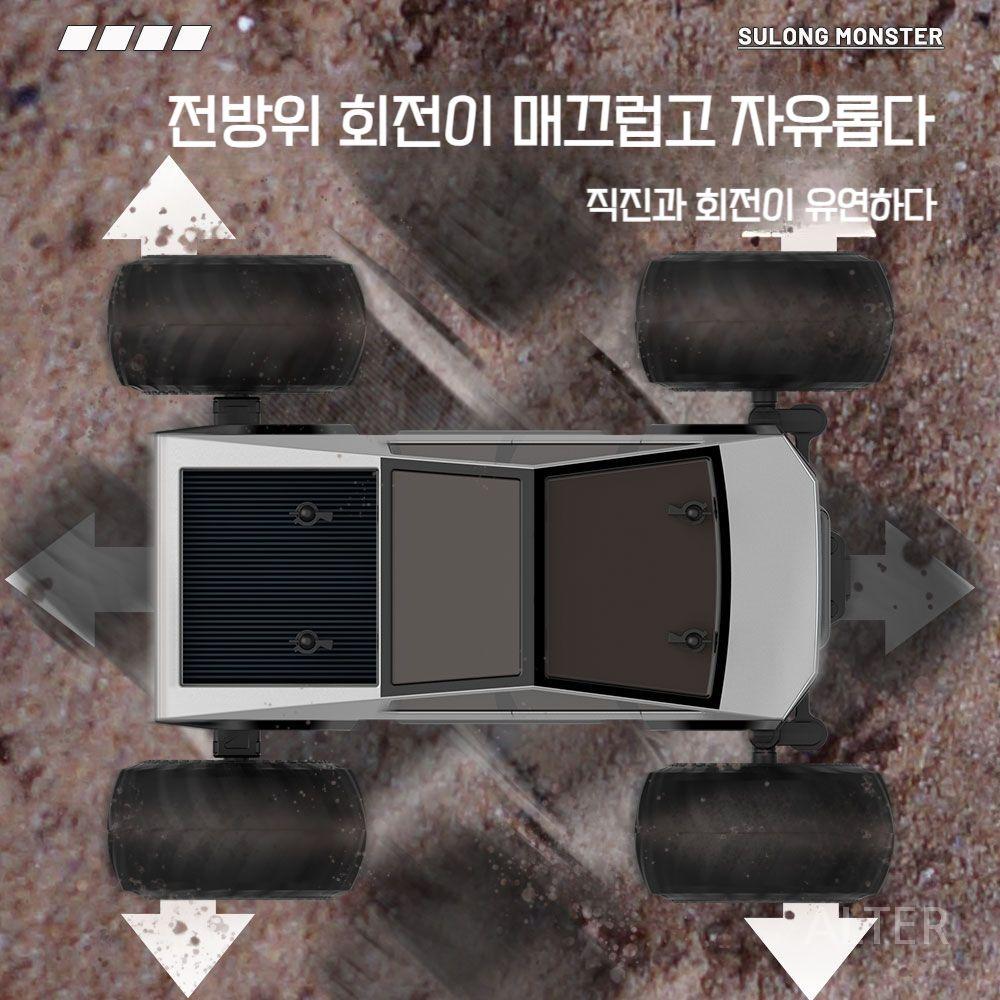 다이캐스트 RC카 원격조정 4륜구동 레이싱 대형 픽업 트럭 배터리 1개 세트 - 상세 이미지 3
