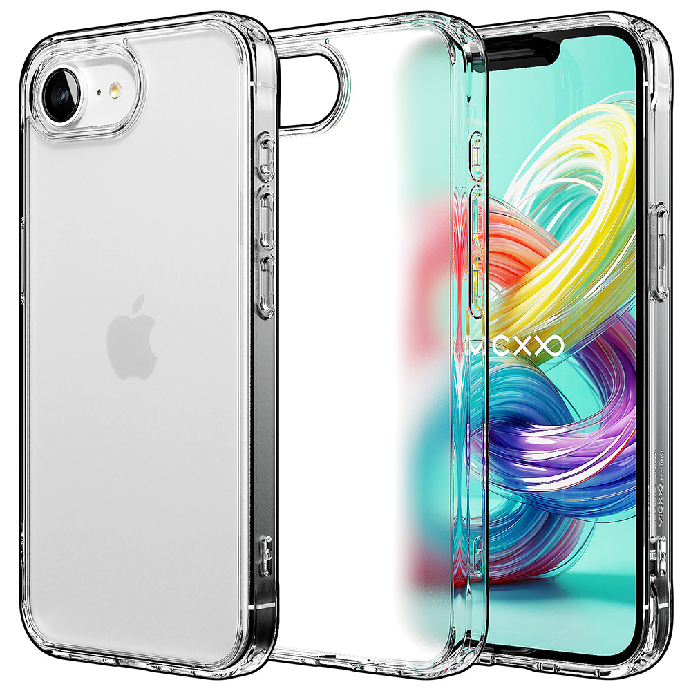 빅쏘 하드 범퍼 클리어 케이스 매트 투명, 아이폰16e