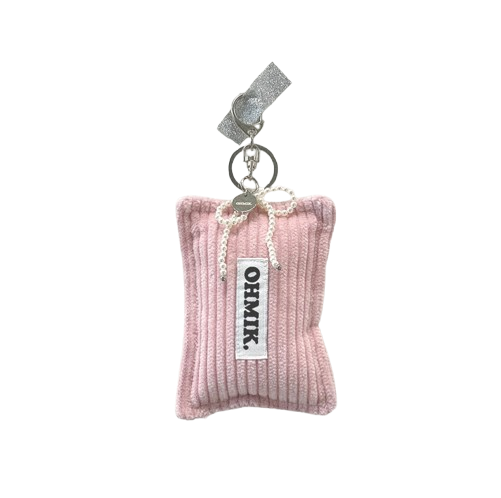 오미크 미니 필로우 키링 pillow keyring - 페일핑크 - 상품 이미지