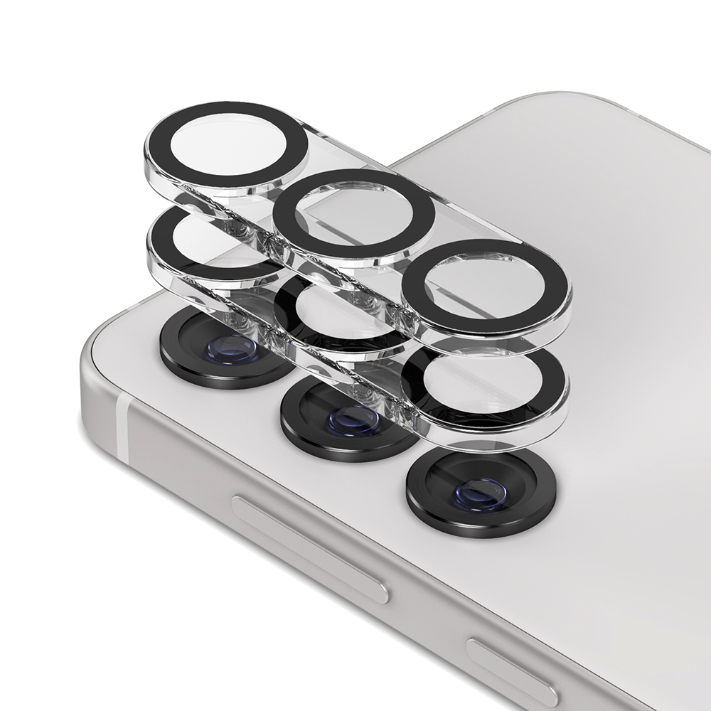 아이엠듀 카메라 보호 필름 풀커버 강화유리 빛번짐 방지 블랙 갤럭시S25 플러스, 2매입