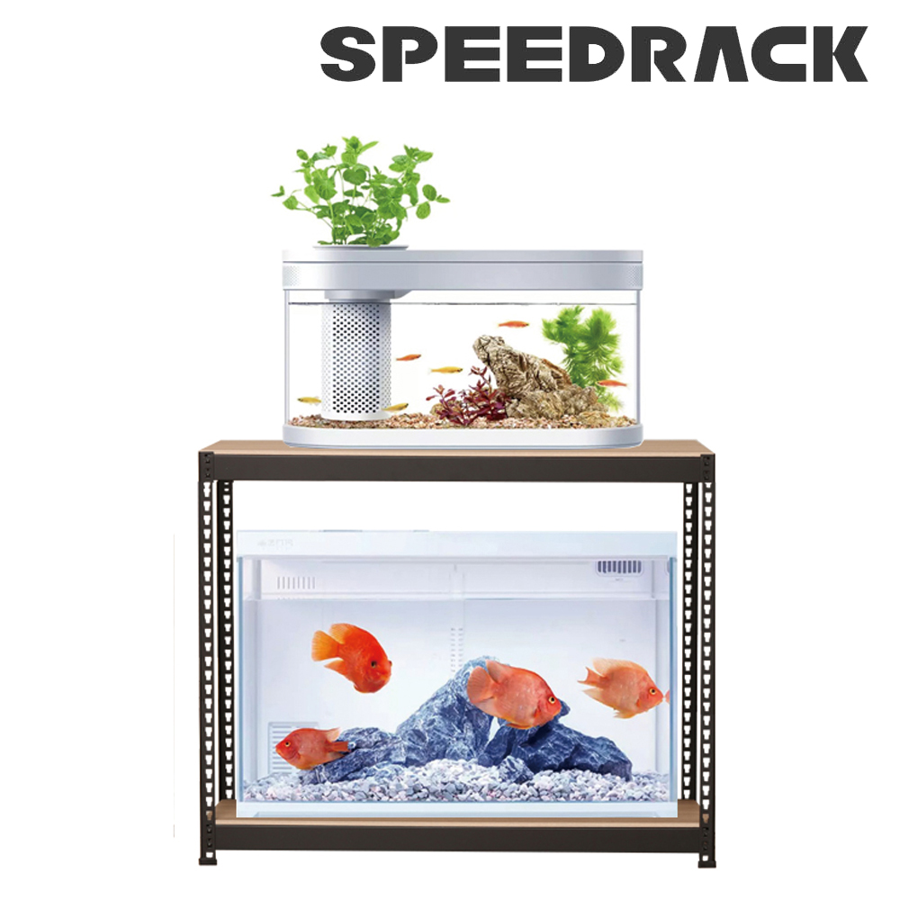 스피드랙 수족관 선반 어항 다이 축양장 무볼트 앵글 300x300x600(h) 2단 화이트 주문제작 - 메인 이미지