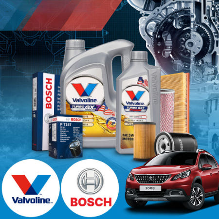 [자체제작]카샤 푸조 2008 1.4 가솔린 발보린 터보 GX7 5W30 엔진오일필터세트 4L iter