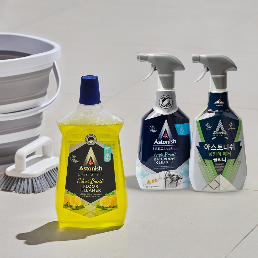 [본사] 아스토니쉬 곰팡이제거 750ml+배스룸버블 750ml+바닥 클리너 1000ml (선택) 세트