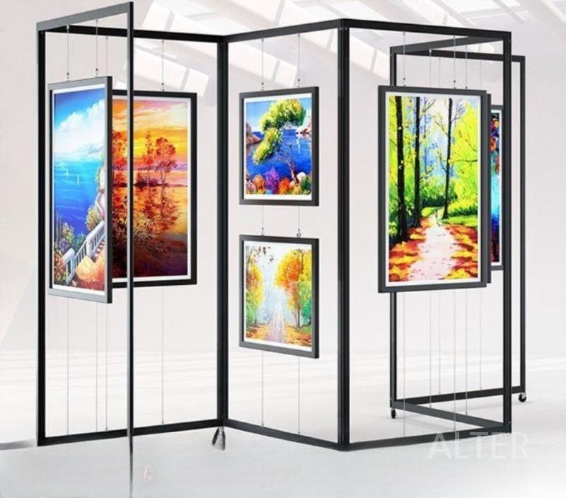 전시 파티션 미술 작품 전시회 미술관 접이식 진열대 이동식 판넬 80x180cm - 상세 이미지 3