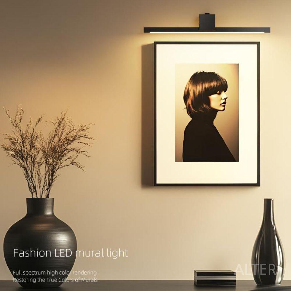 실내 벽부등 조명 장식 거울 디자인 롱바 등기구 야외 인테리어 샌드블랙40cm6W - 상세 이미지 5