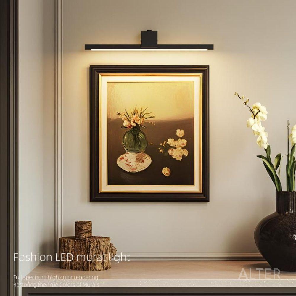 실내 벽부등 조명 장식 거울 디자인 롱바 등기구 야외 인테리어 샌드블랙40cm6W - 상세 이미지 4