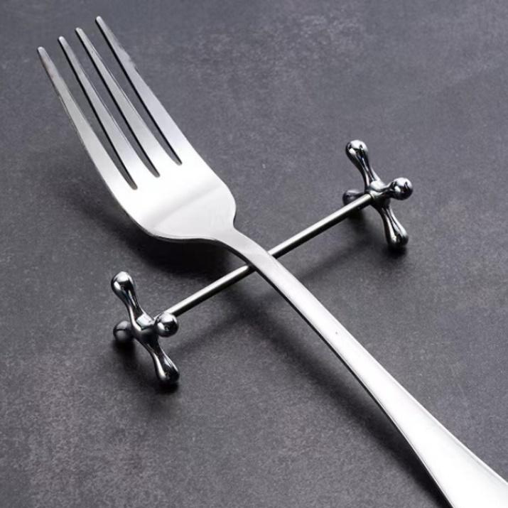 스테인레스 스텐 덤벨 수저 받침 대 숫가락받침대 젓가락 거치대 - 상품 이미지