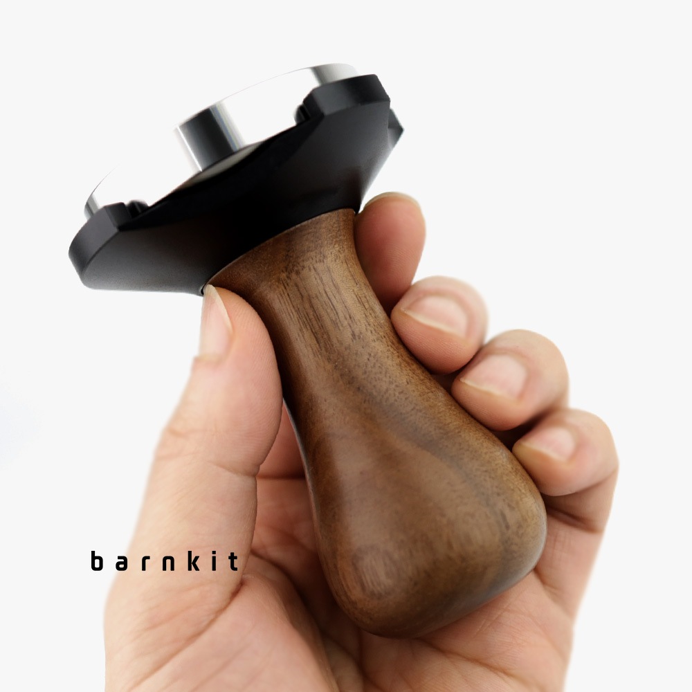 커피템퍼 반킷 58.4mm 높이조절 월넛우드 정압 푸쉬 어저스터 탬퍼 하이브리드 - 상세 이미지 4