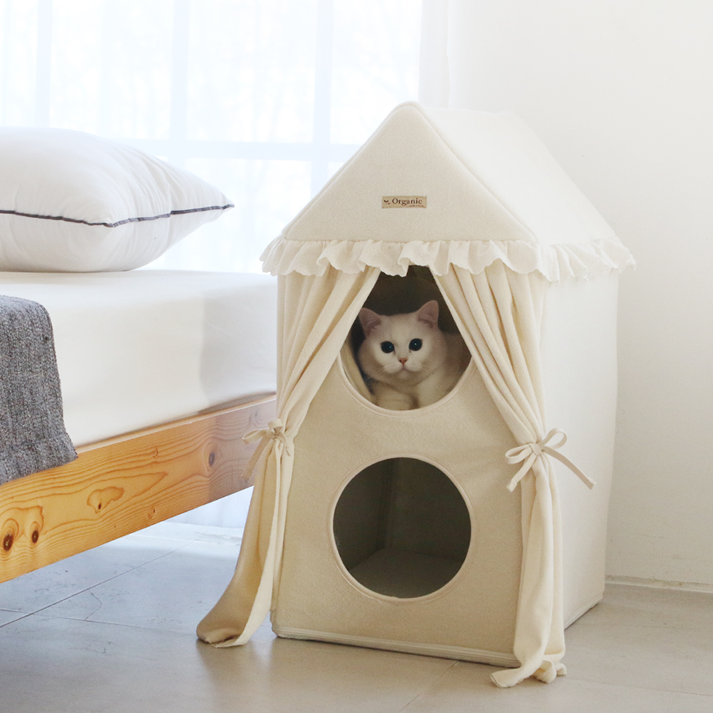 초코펫 고양이 2단형 해먹 스크래쳐 오가닉 투룸 하우스 이미지 7
