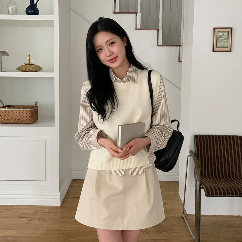 테인드 플리츠 핀턱 A라인 미니 스커트 sk6327 - 상세 이미지 4