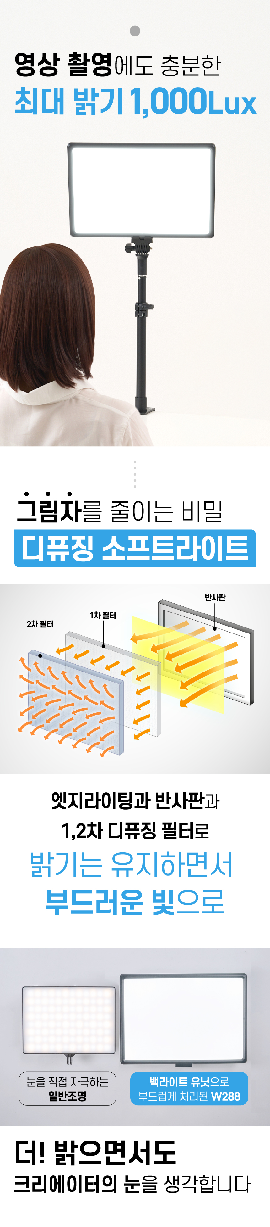 알파믹 W288 유튜브 촬영 방송조명 장비 제품 사진 미니 홈스튜디오 판매처 상세 정보 이미지 2