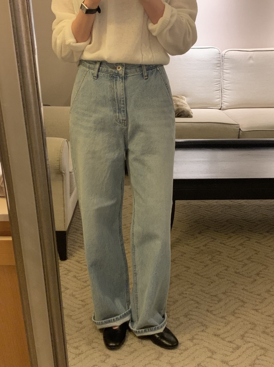 사선 워싱 데님 상세 이미지 2