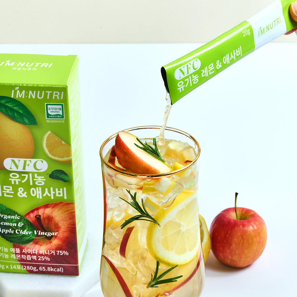 아임뉴트리 스페인산 유기농 레몬 애사비 천연사과식초 280ml, 3개 이미지 6