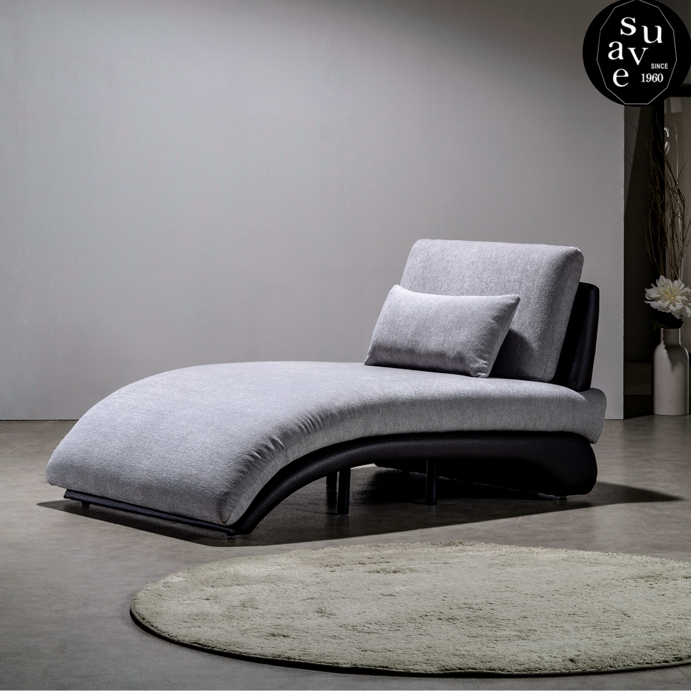 수아브 루디 부클레 레이븐 1인 패브릭 카우치 소파