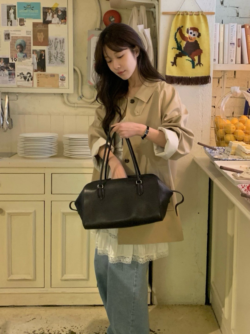 [🤍봄아우터] 베르가못 25 하프 트렌치 카라 래글런 싱글 코트 3color 상세 이미지 9