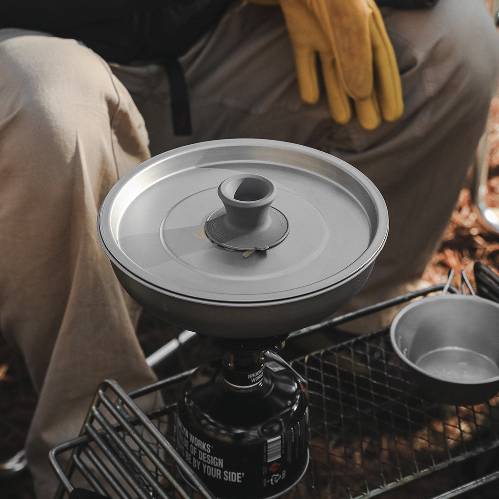 짱재 티타늄 캠핑 팬 세트 5종 야전삽짱재 콜라보 리얼티타늄 코펠 백패킹 후라이팬 그리들