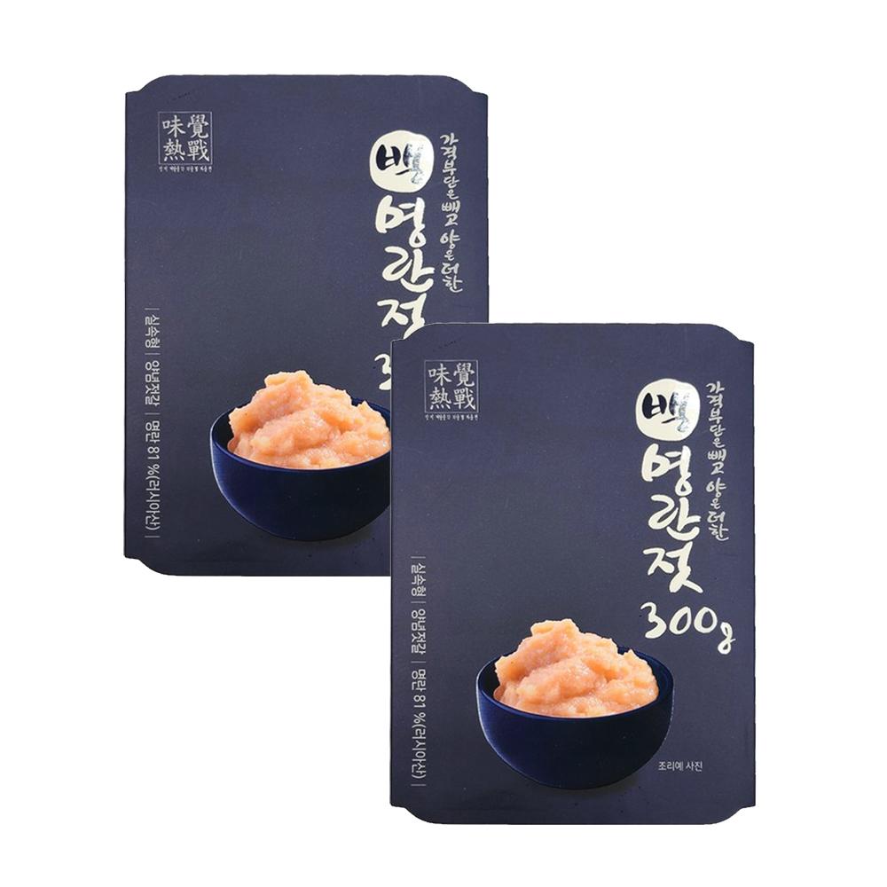 [유통기한 4월 21일] 정성식품 백명란젓 300g x 2개 명란젓갈 저염명란 반찬 : 거상Store