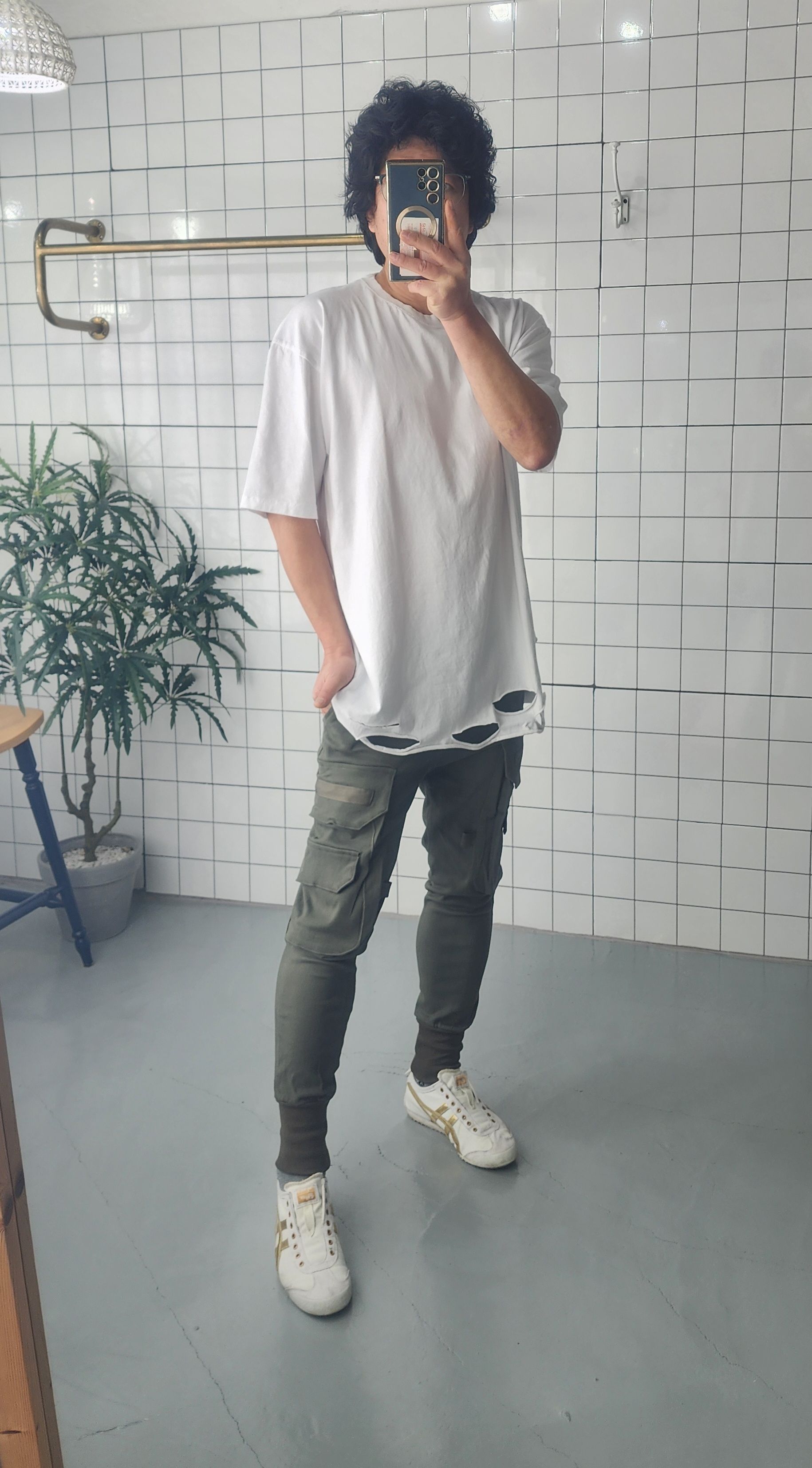 2컬러 빈티지 면 반소매 이너 티셔츠 - 상세 이미지 5