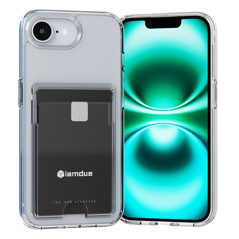 아이엠듀 변색방지 카드수납 케이스 2장 투명, 아이폰16E