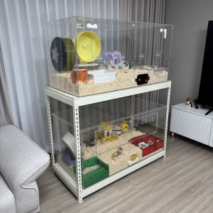 햄스터 케이지선반 아크릴 리빙박스 집 선반 골든 햄스터장 130X60X1... 솔직 후기 | 실제 사용자 리뷰 총정리 - 상품 이미지 2
