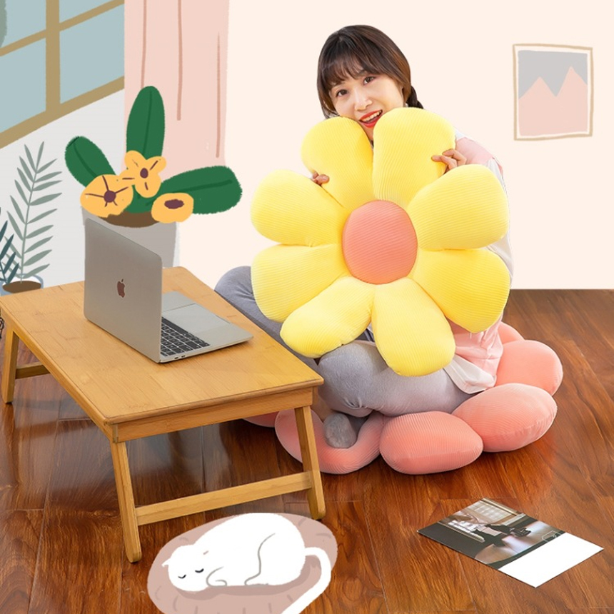 꽃무늬 베게 미니 인테리어 미용실 소파 쿠션 S