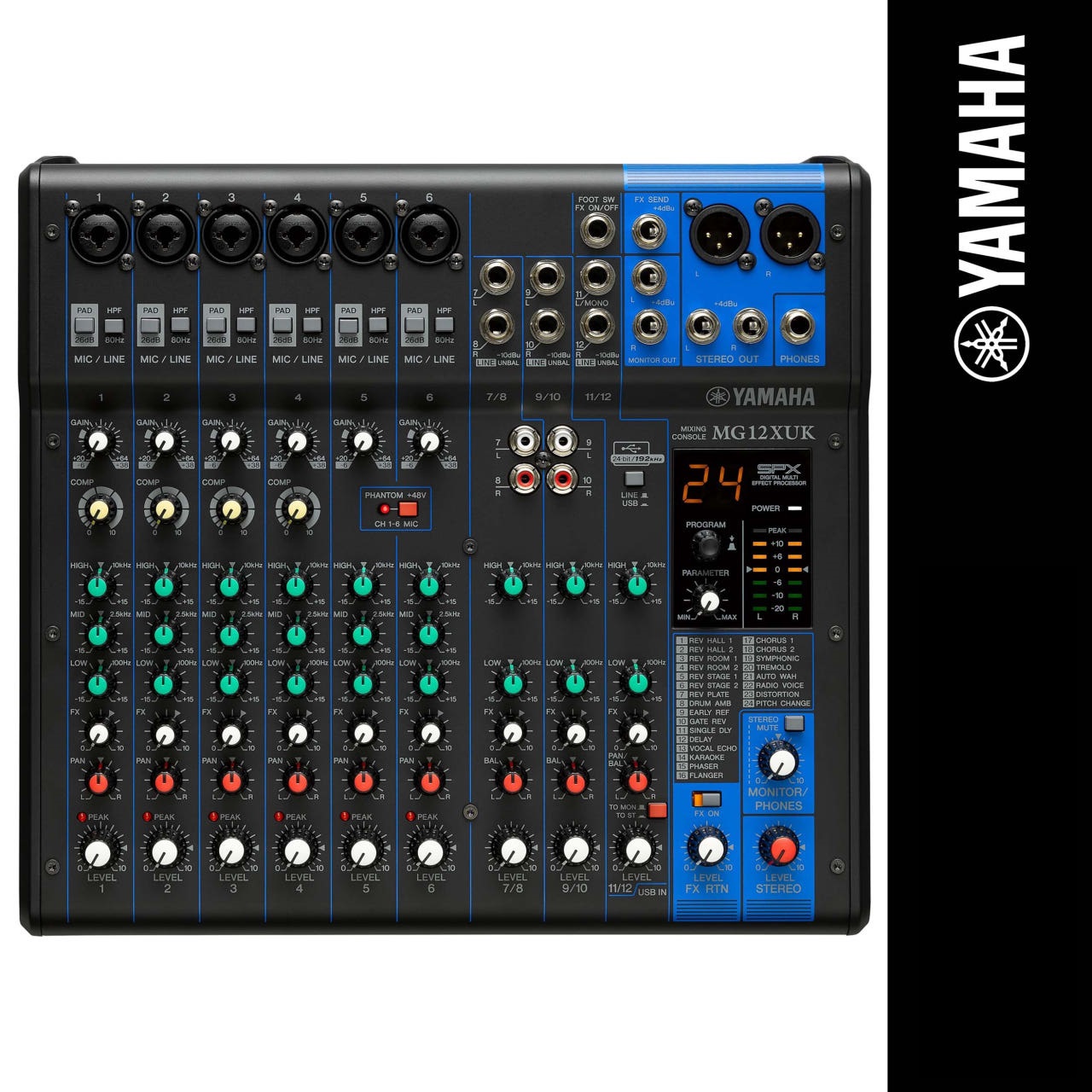 야마하 MG12XUK YAMAHA 오디오 믹서 12채널 믹싱 콘솔