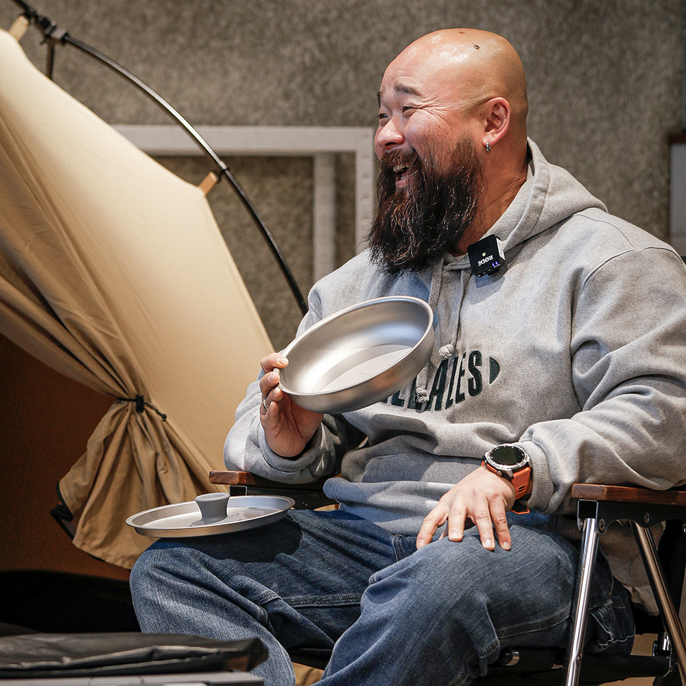 짱재 티타늄 캠핑 팬 세트 5종 야전삽짱재 콜라보 리얼티타늄 코펠 백패킹 후라이팬 그리들