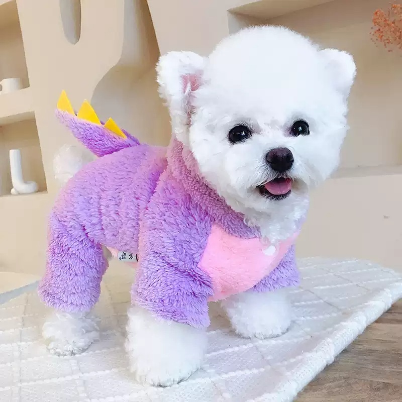 강아지 공룡옷 의상 후리스 애완동물 반려동물 겨울옷 고양이 코스튬 귀여운 그린 - 상세 이미지 2