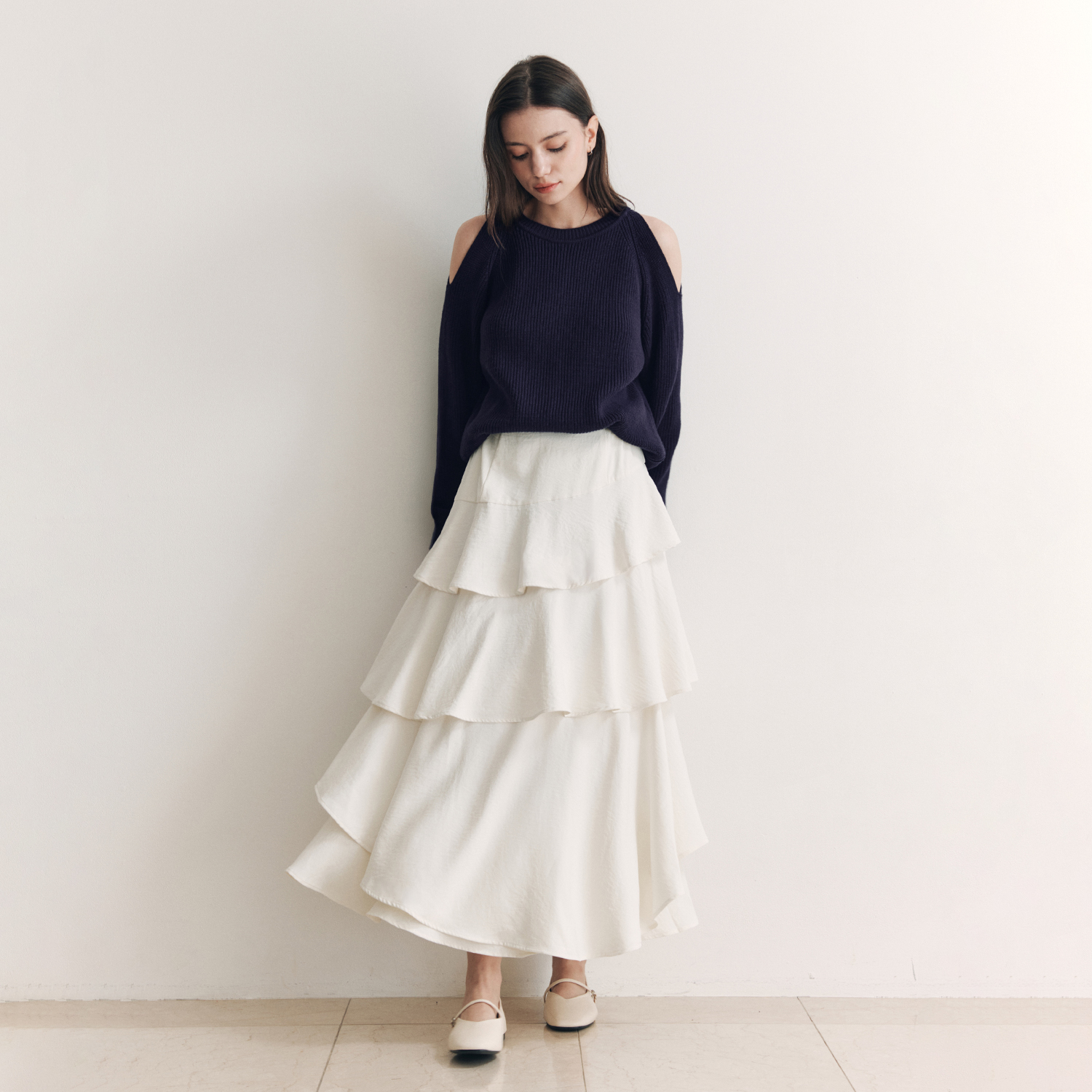 [N배송][제로스트릿][3컬러] 오프닝 오프숄더 니트 OPENING OFF-SHOULDER KNIT 이미지 6