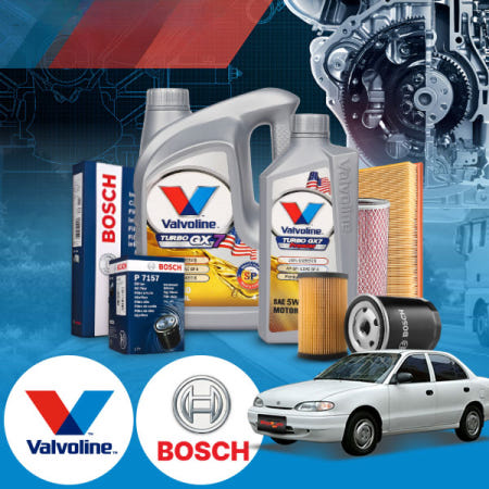 [자체제작]카샤 엑센트(94~99) 1.5 가솔린 발보린 터보 GX7 5W30 엔진오일필터세트 4L iter